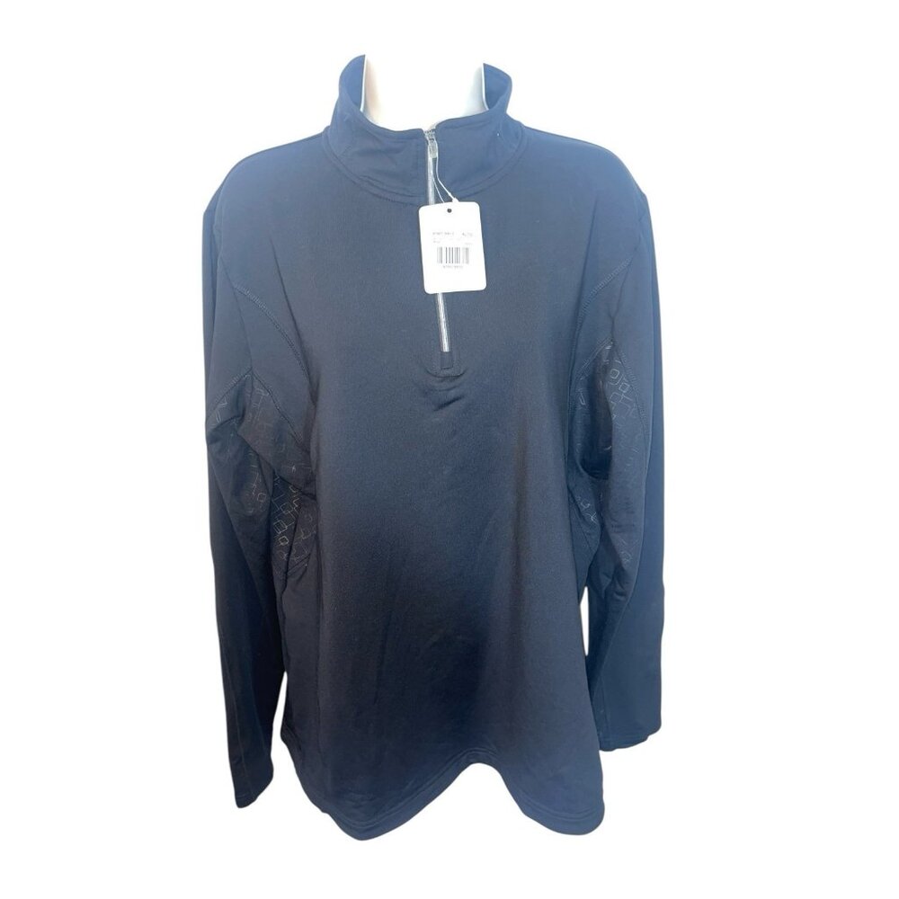 Trimark Women’s Caltech Knit Quarter Zip Black Size XL